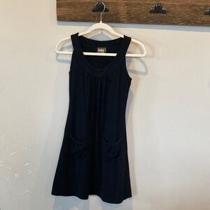 Athleta Black Tank Dress with Front Pockets
